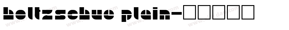 Holtzschue Plain字体转换